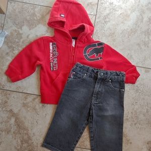 Ecko jean and hoodie set